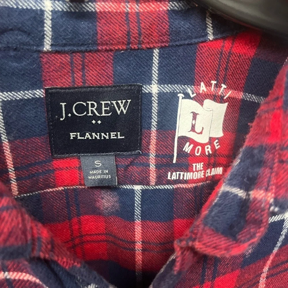 J.Crew Red and Navy Plaid Shirt
